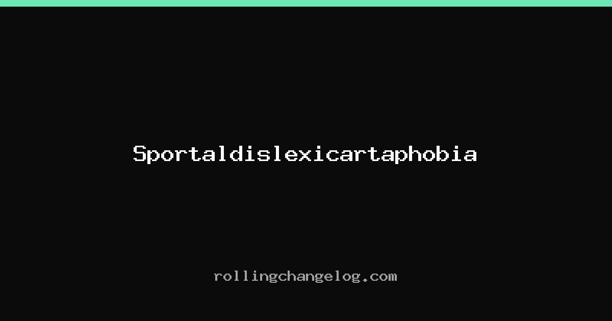 Sportaldislexicartaphobia cover