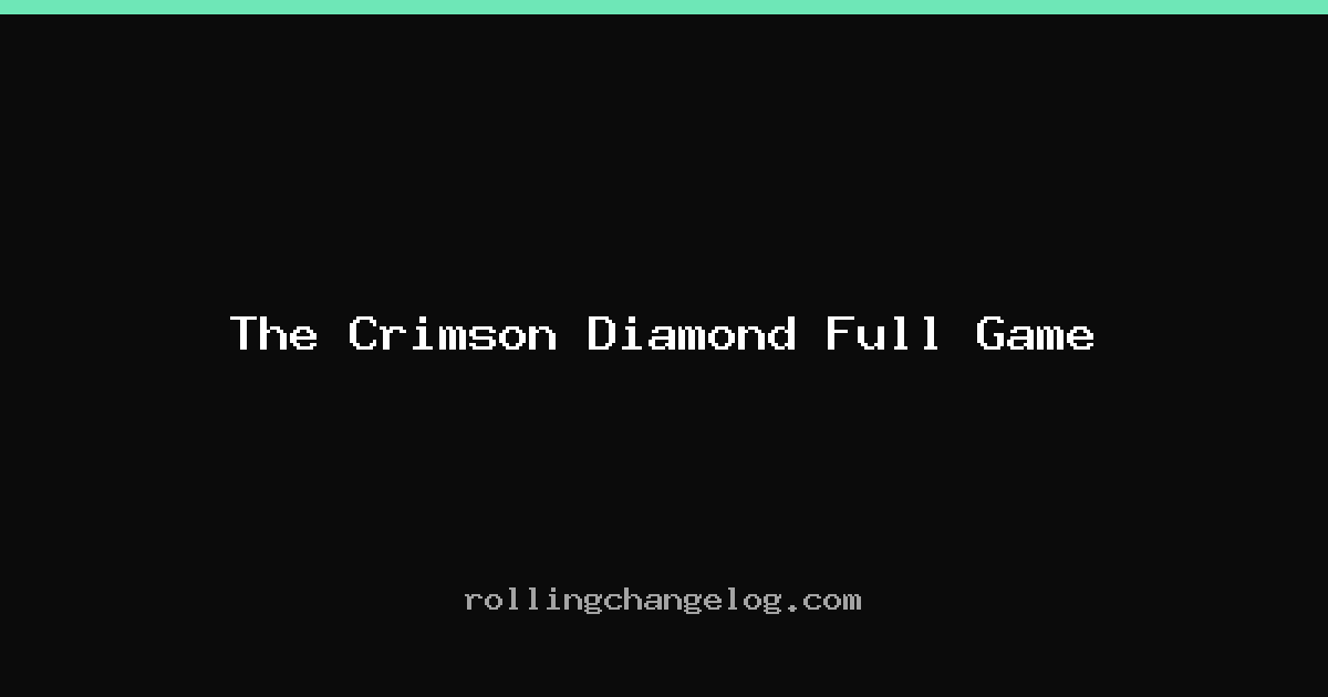 The Crimson Diamond Full Game cover