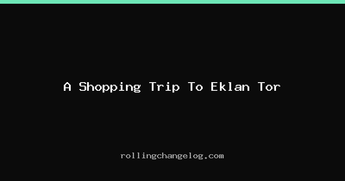 A Shopping Trip To Eklan Tor cover