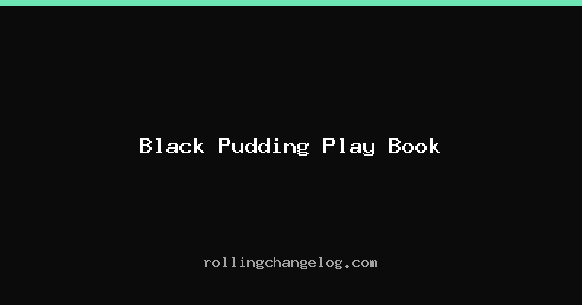 Black Pudding Play Book cover