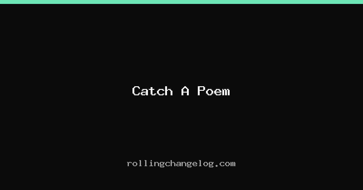 Catch A Poem cover