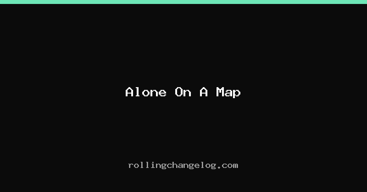 Alone On A Map cover