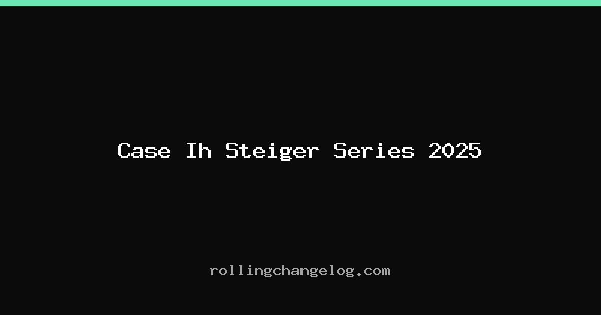 Case Ih Steiger Series 2025 cover