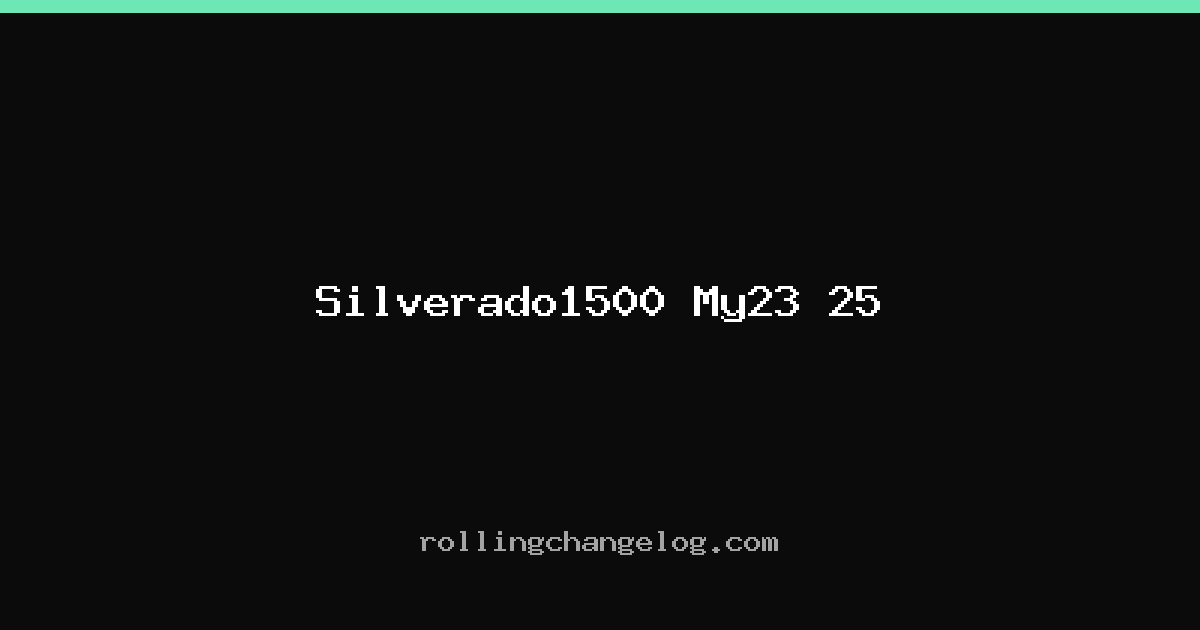 Silverado1500 My23 25 cover