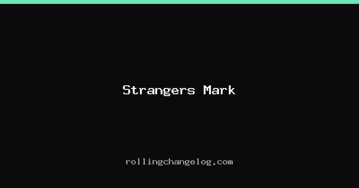 Strangers Mark cover