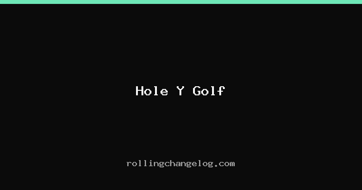 Hole Y Golf cover