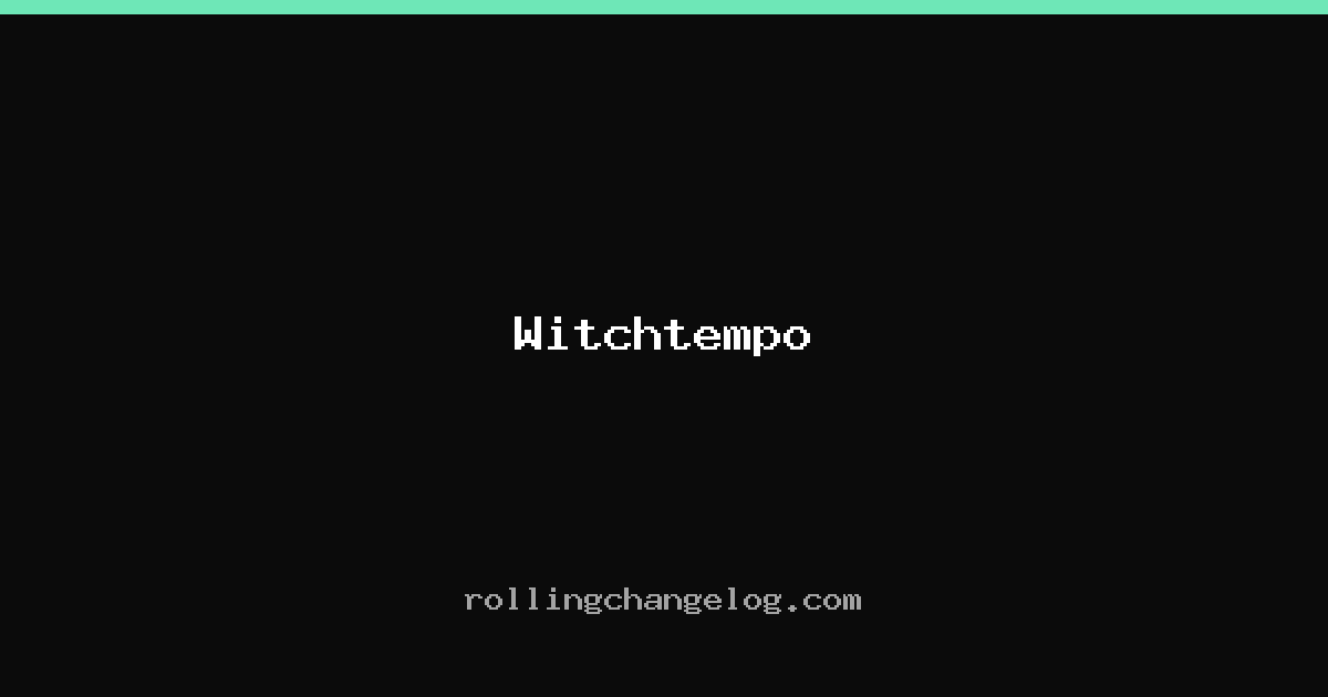 Witchtempo cover