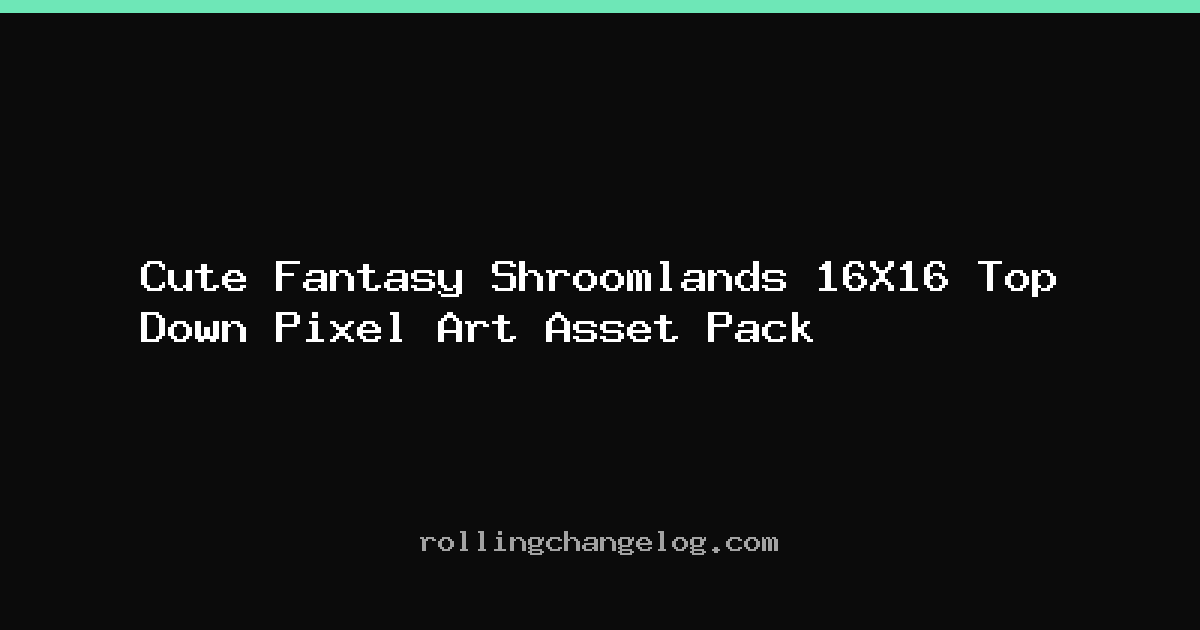 Cute Fantasy Shroomlands 16X16 Top Down Pixel Art Asset Pack cover