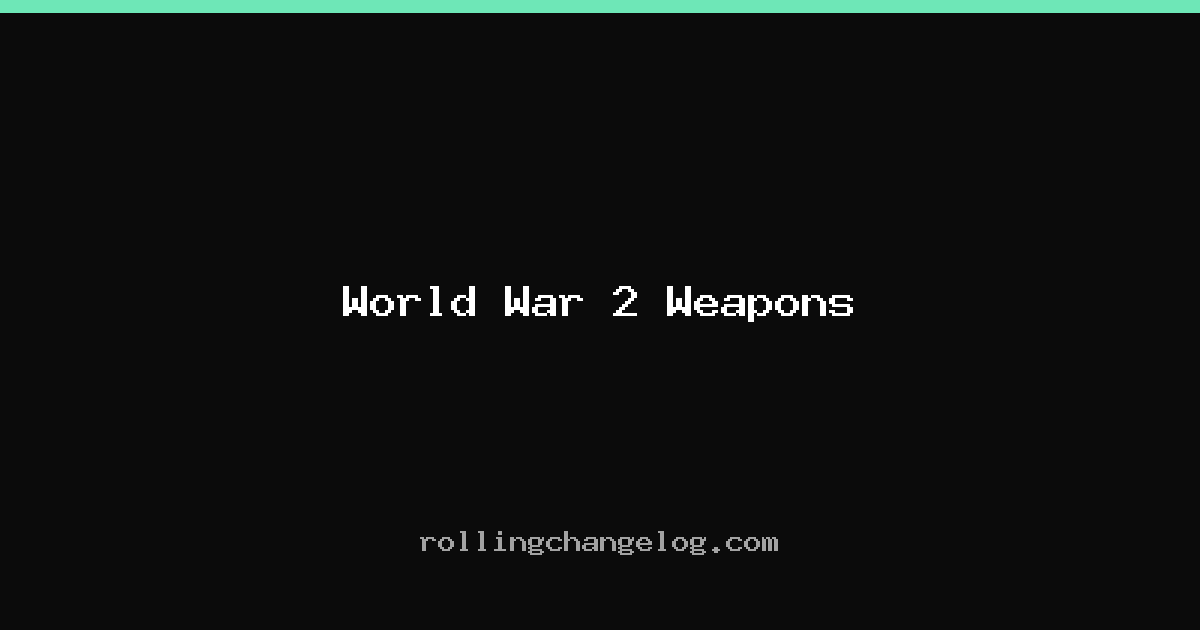 World War 2 Weapons cover