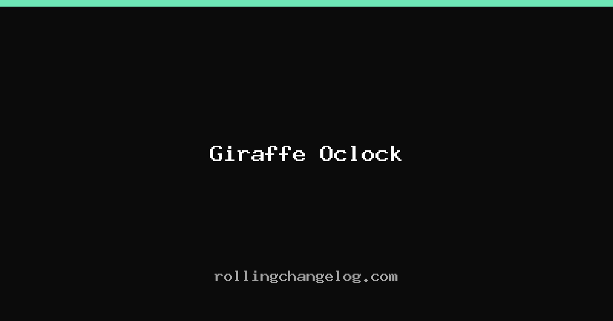 Giraffe Oclock cover