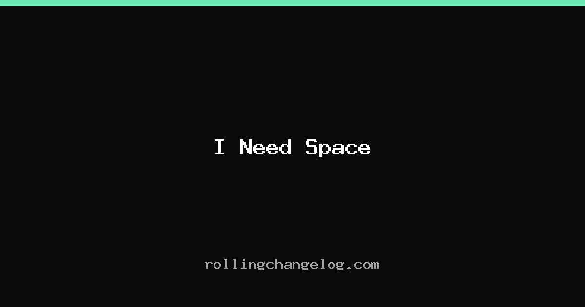 I Need Space cover