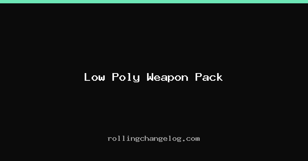 Low Poly Weapon Pack cover
