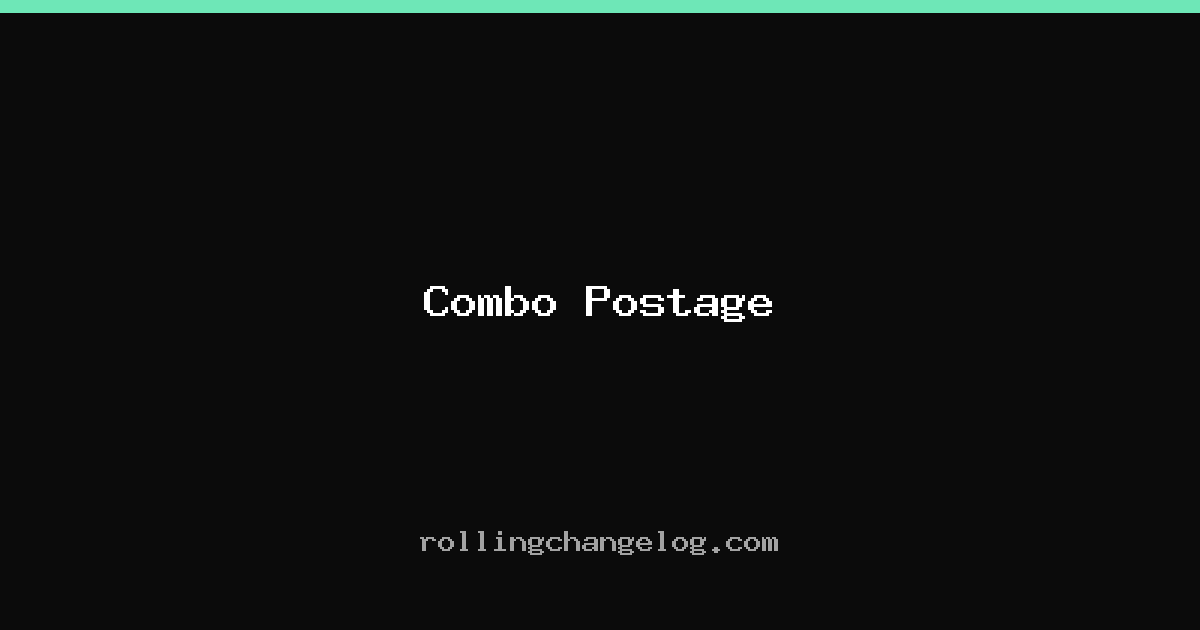 Combo Postage cover