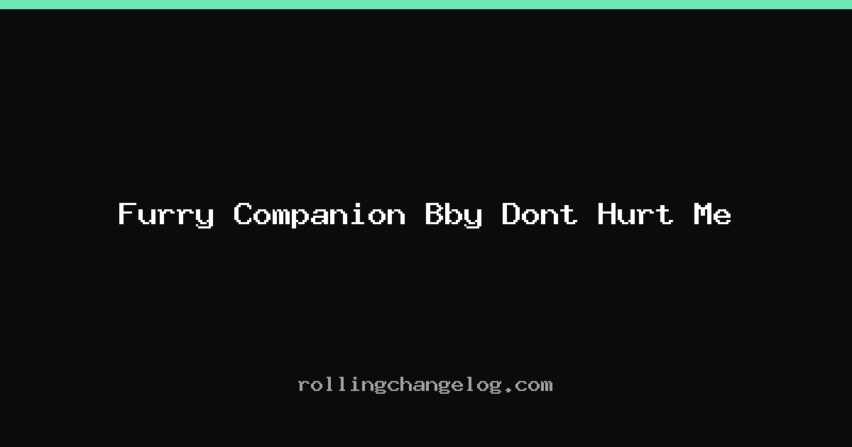 Furry Companion Bby Dont Hurt Me cover