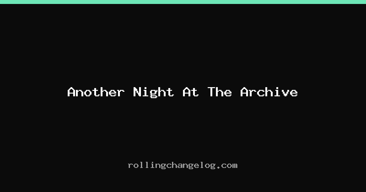 Another Night At The Archive cover