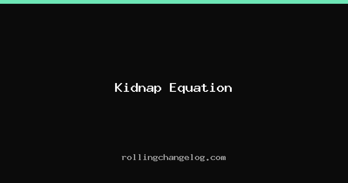 Kidnap Equation cover