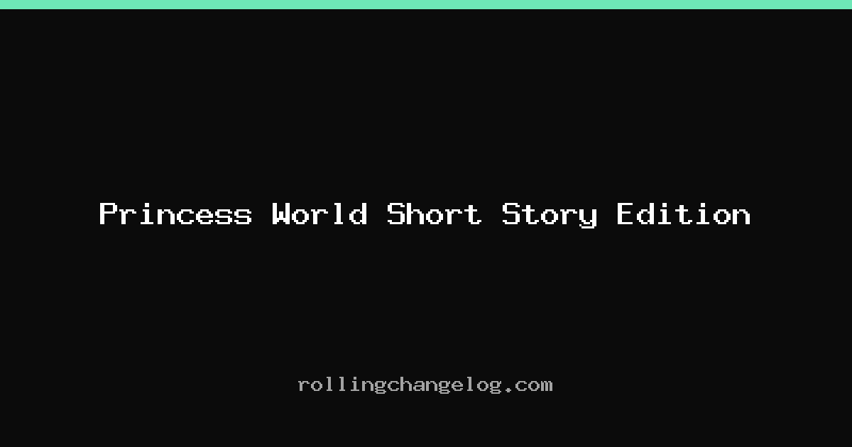 Princess World Short Story Edition cover