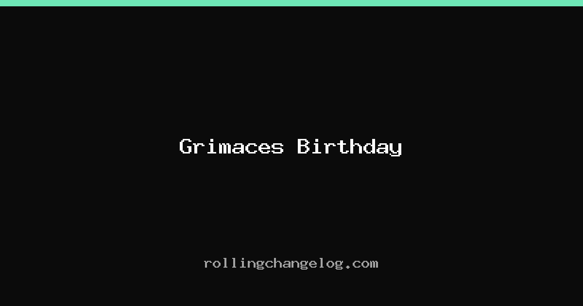 Grimaces Birthday cover