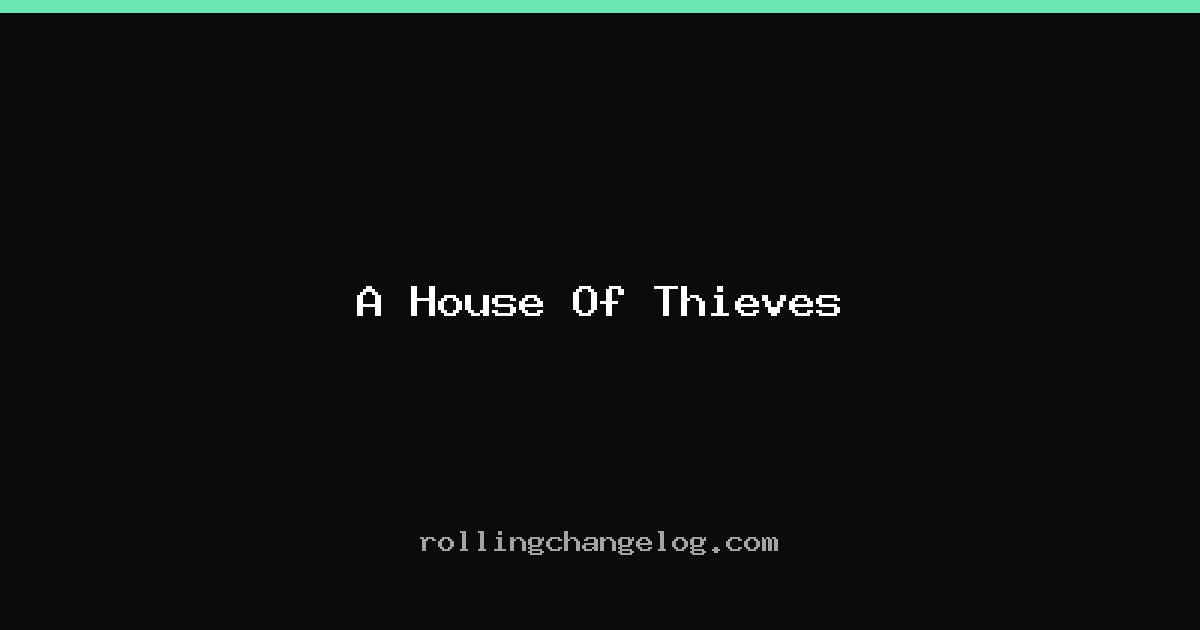 A House Of Thieves cover