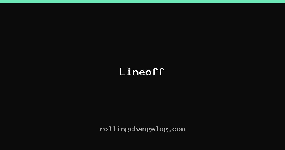 Lineoff cover
