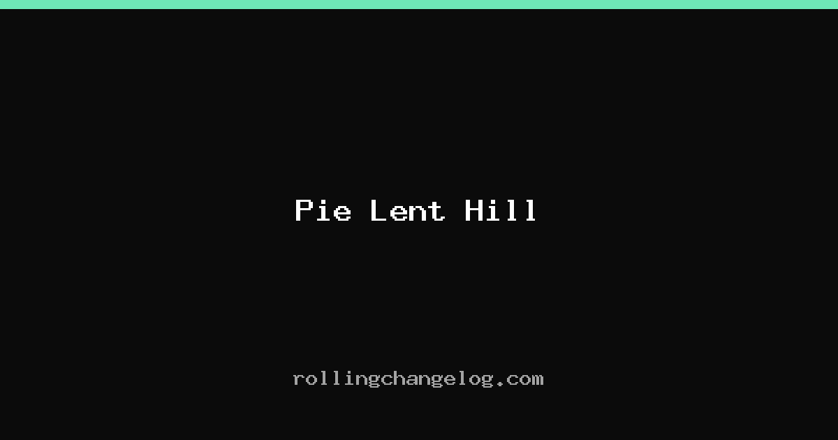 Pie Lent Hill cover