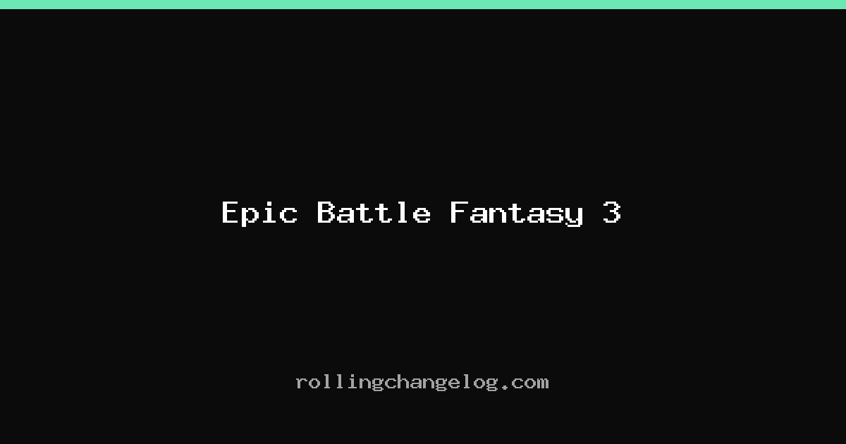 Epic Battle Fantasy 3 cover