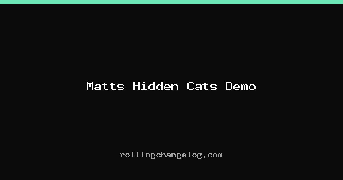 Matts Hidden Cats Demo cover