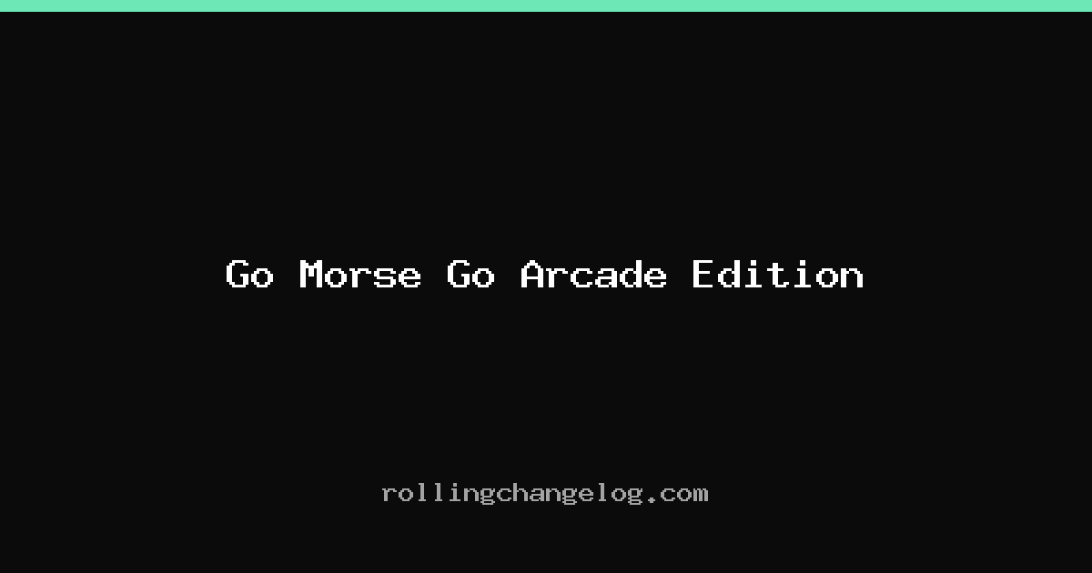 Go Morse Go Arcade Edition cover