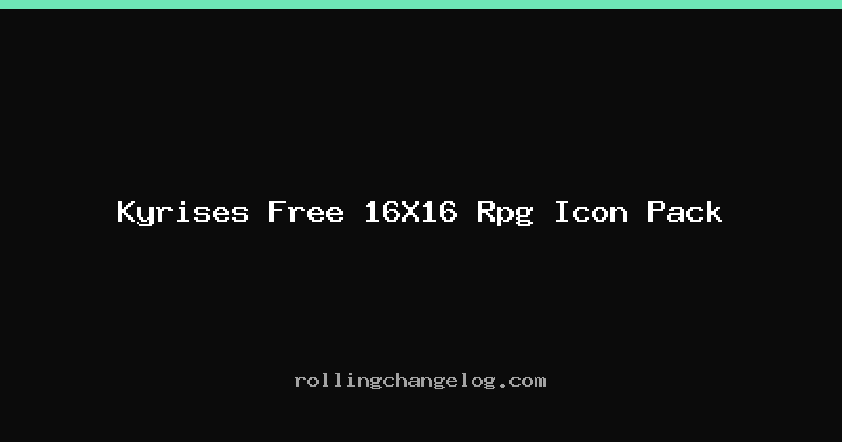 Kyrises Free 16X16 Rpg Icon Pack cover