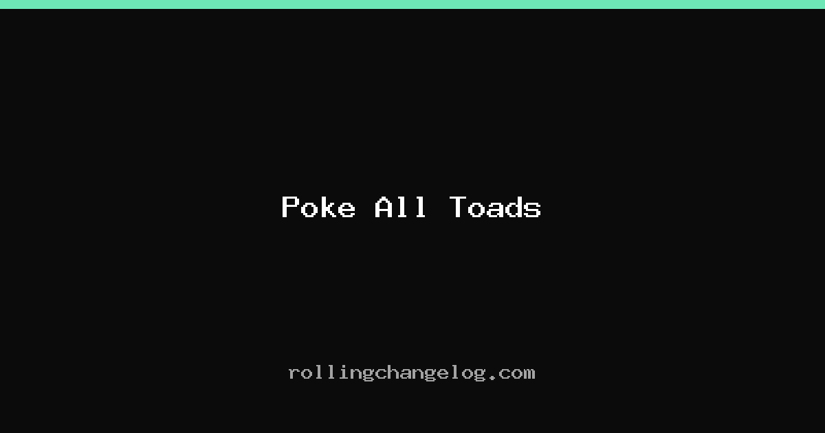 Poke All Toads cover