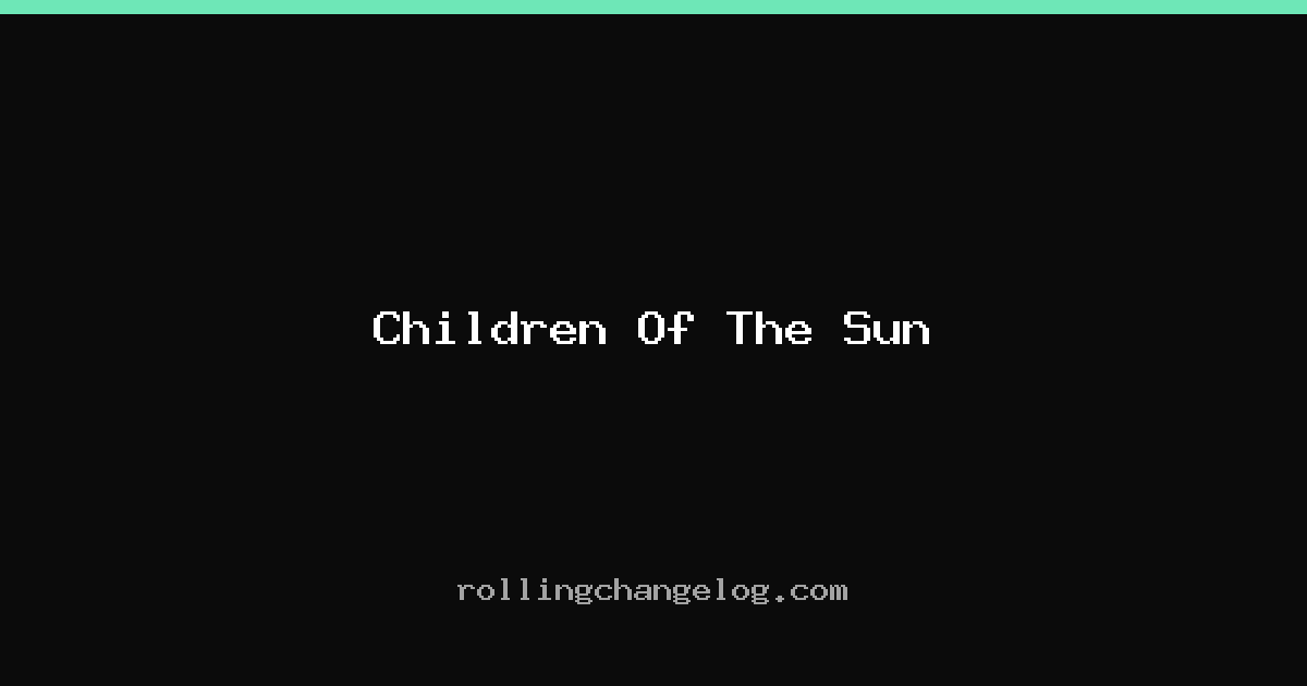 Children Of The Sun cover