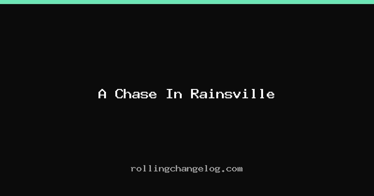 A Chase In Rainsville cover