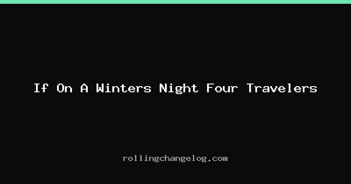 If On A Winters Night Four Travelers cover