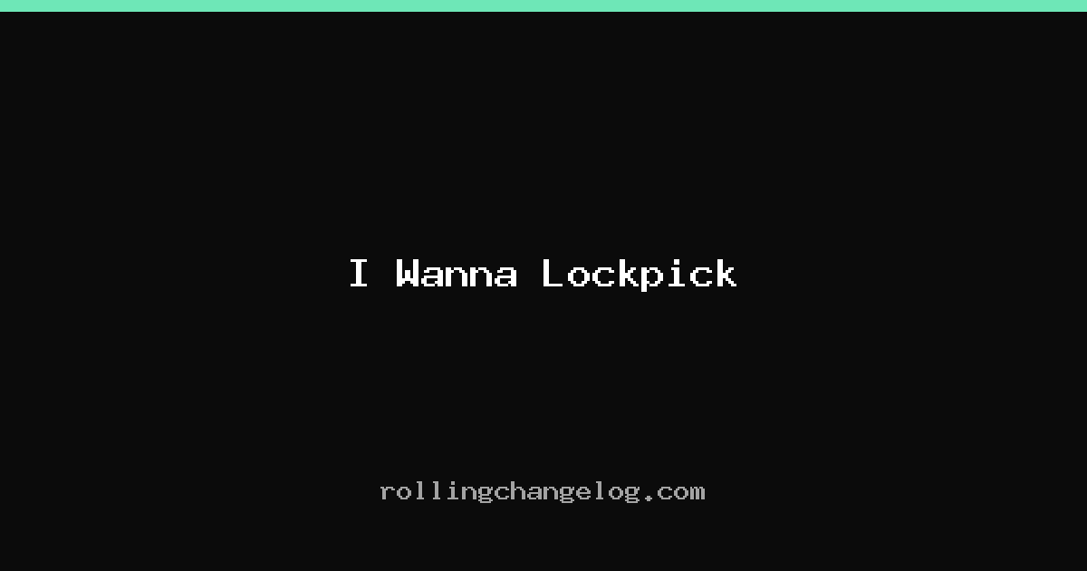 I Wanna Lockpick cover
