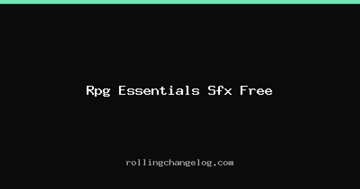 Rpg Essentials Sfx Free cover