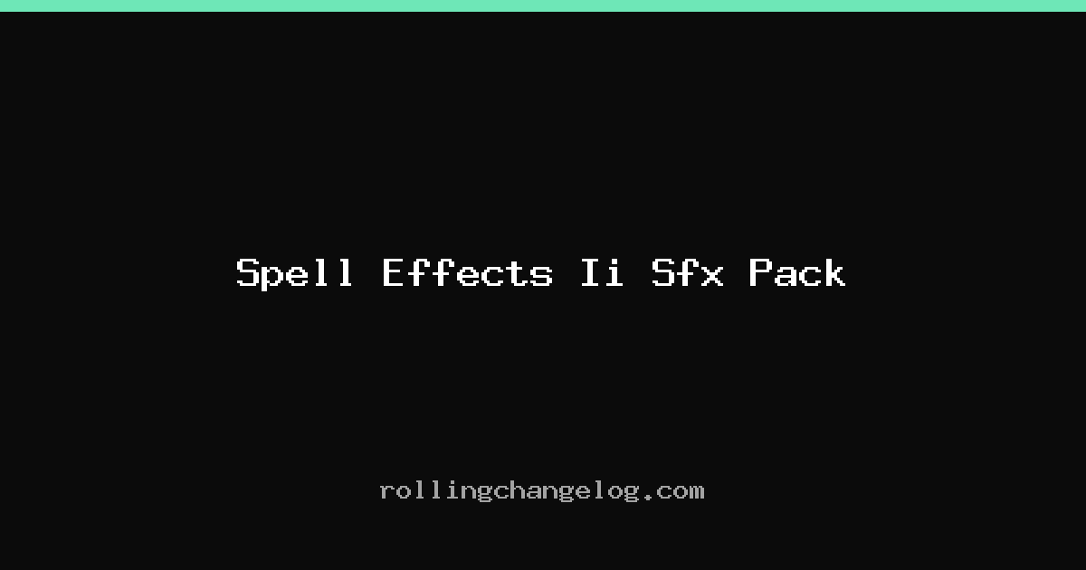 Spell Effects Ii Sfx Pack cover