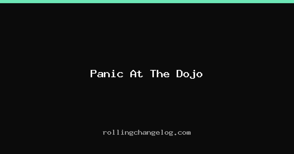 Panic At The Dojo cover