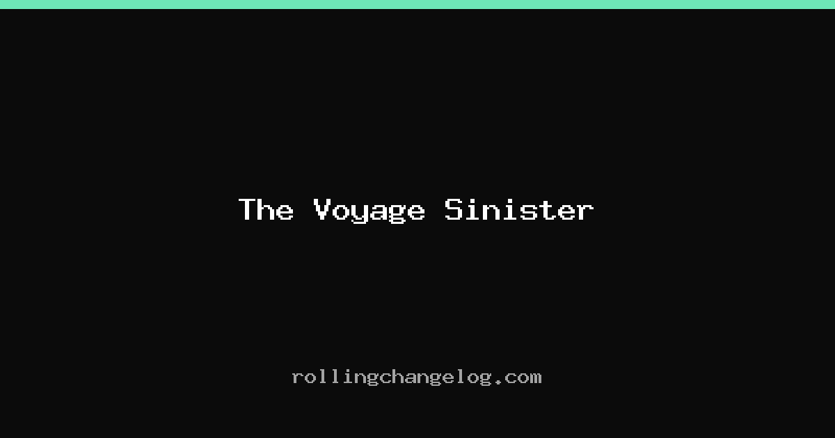 The Voyage Sinister cover