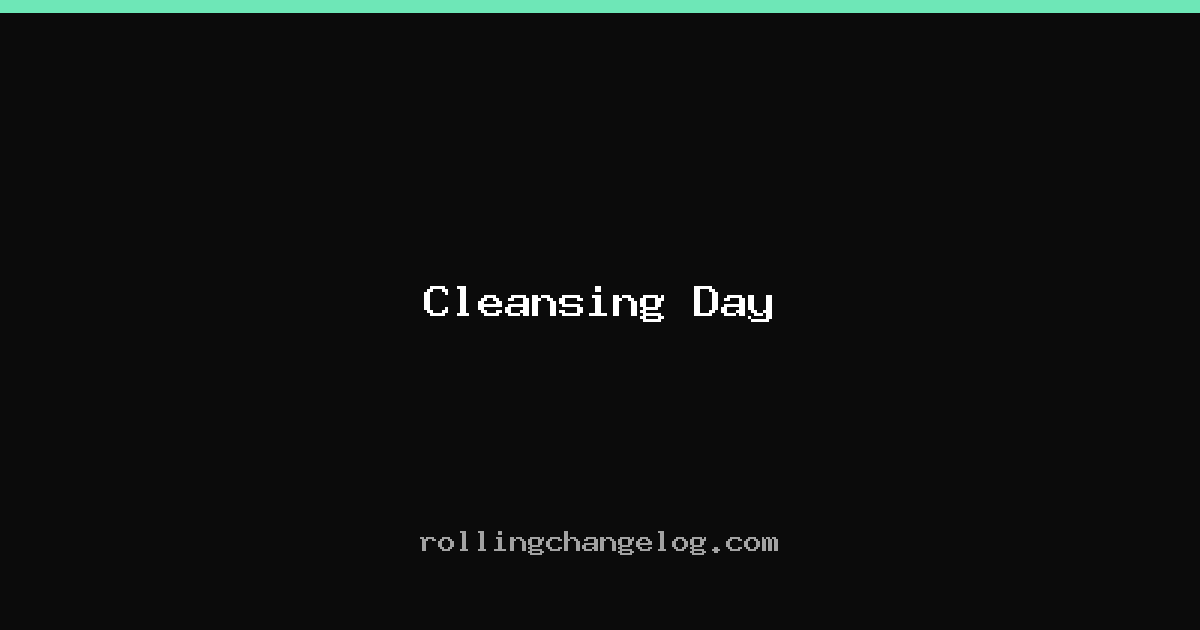 Cleansing Day cover