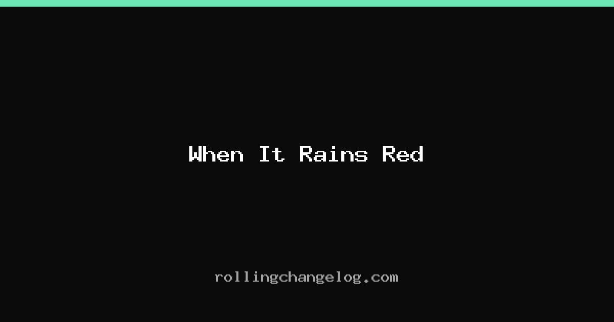 When It Rains Red cover