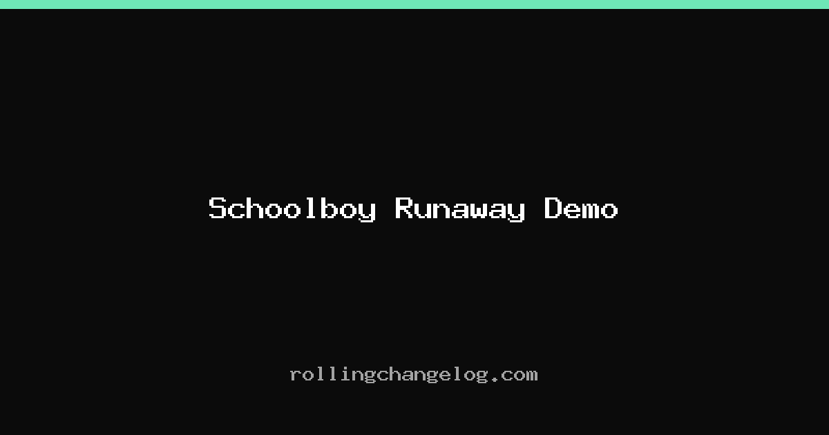 Schoolboy Runaway Demo cover
