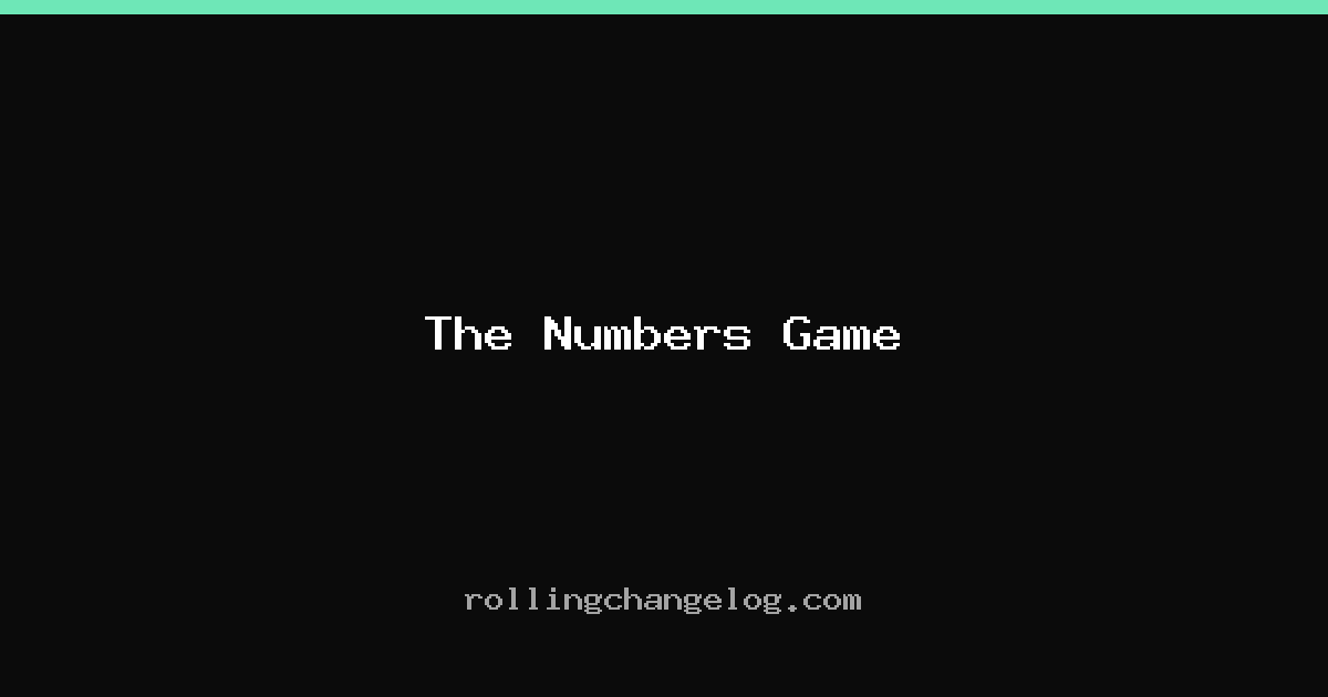 The Numbers Game cover