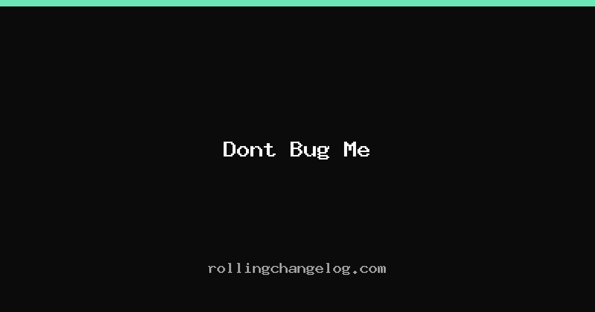 Dont Bug Me cover