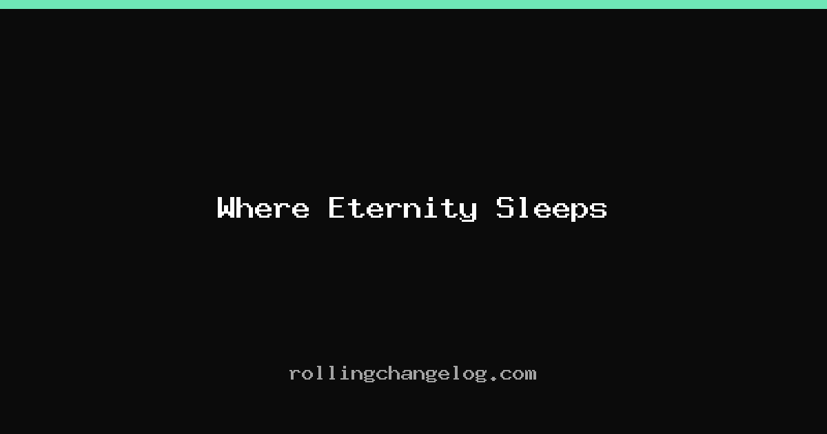 Where Eternity Sleeps cover