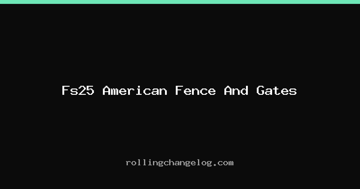 Fs25 American Fence And Gates cover