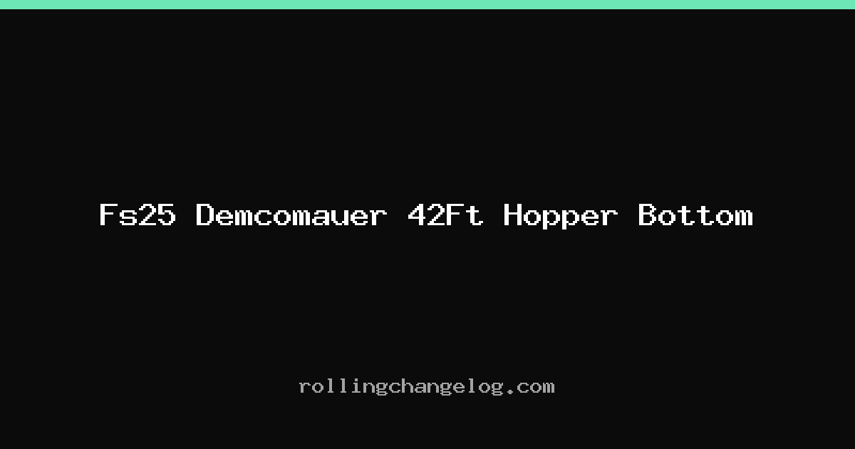 Fs25 Demcomauer 42Ft Hopper Bottom cover