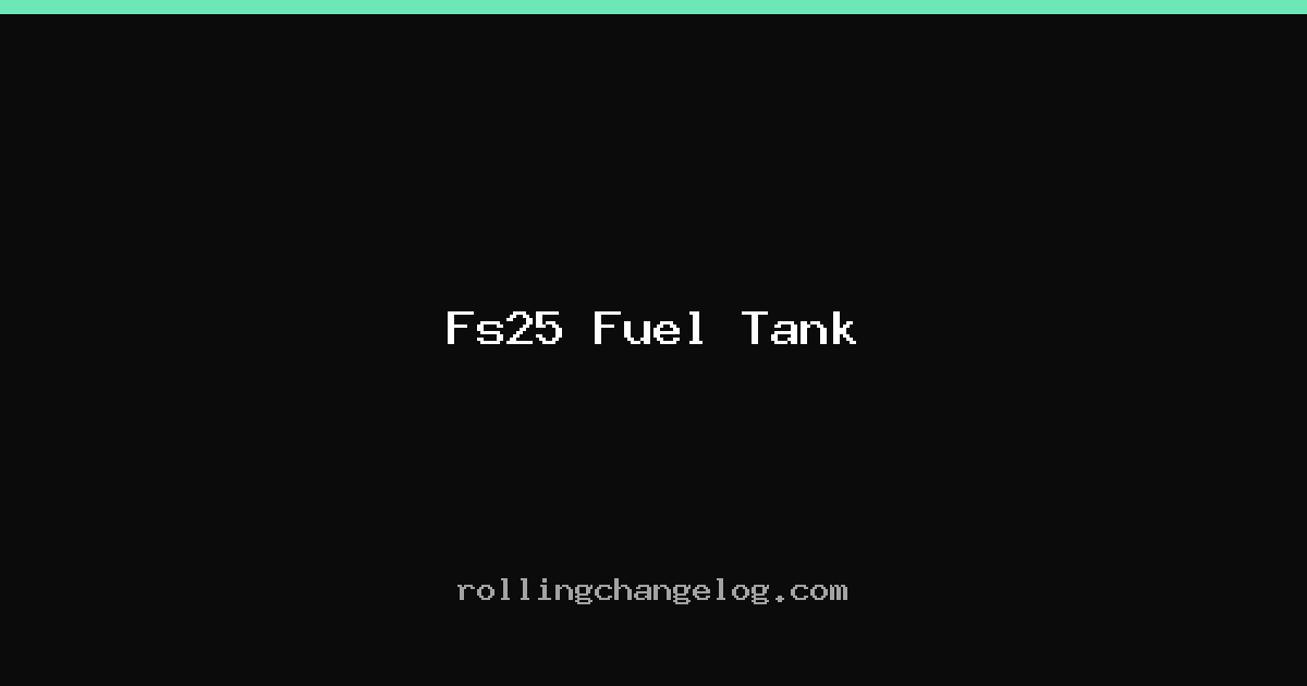 Fs25 Fuel Tank cover