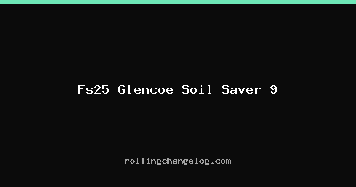 Fs25 Glencoe Soil Saver 9 cover