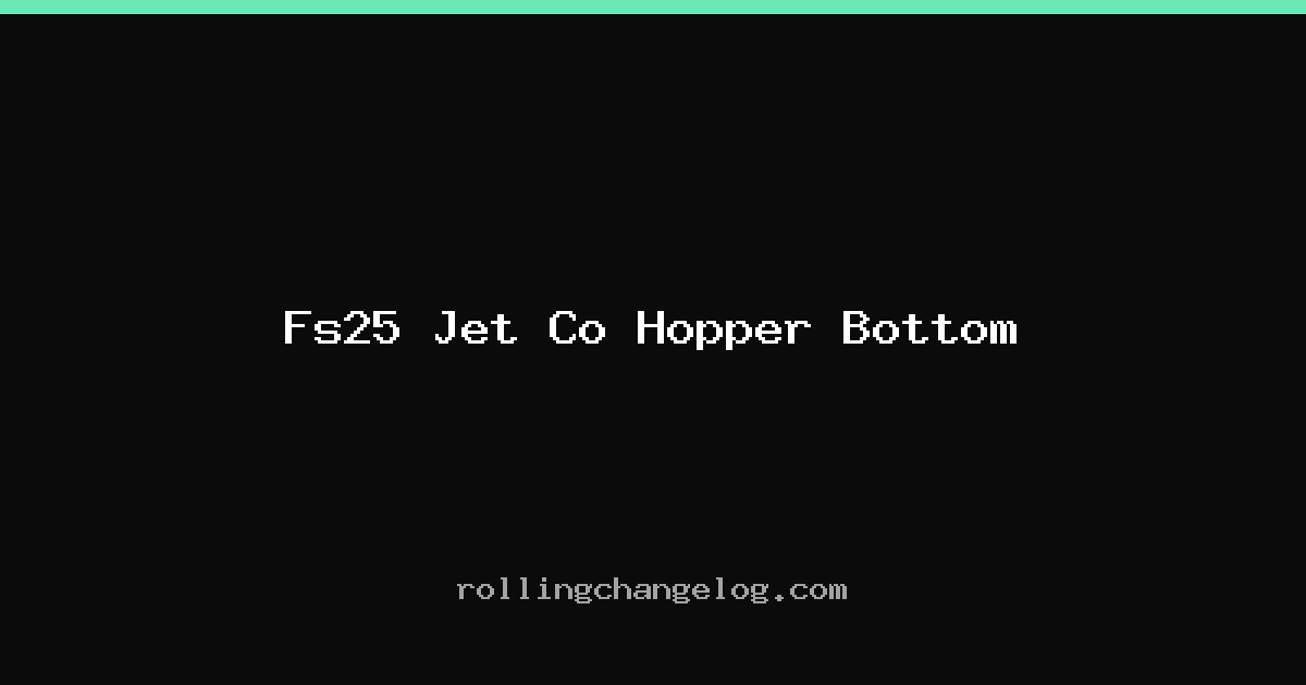 Fs25 Jet Co Hopper Bottom cover