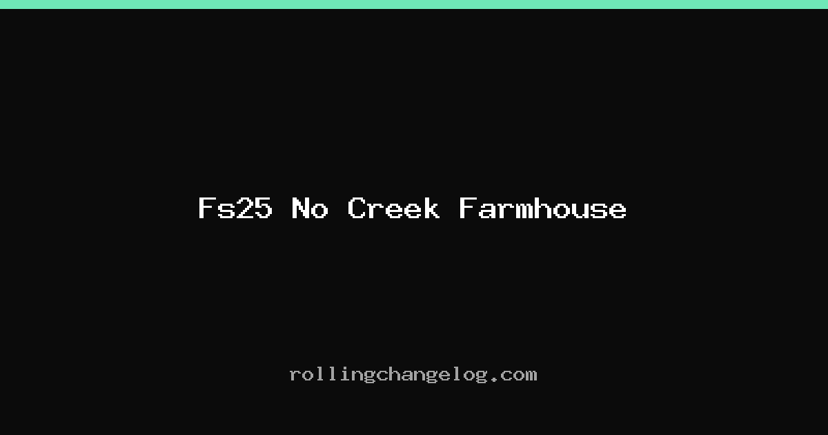 Fs25 No Creek Farmhouse cover